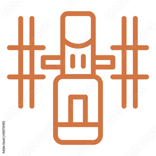 Vector Design Hubble Telescope Icon Style