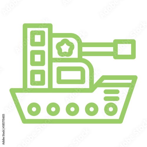 Vector Design Army Ship Icon Style