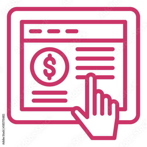 Vector Design Pay Per Click Icon Style