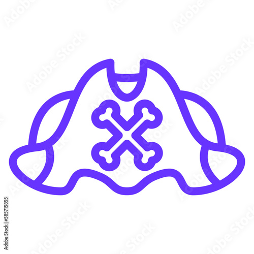 Vector Design Pirate Cap Icon Style