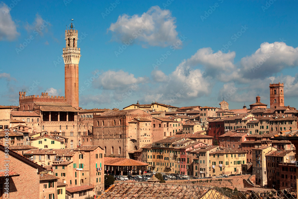 view of Siena in Tuscany