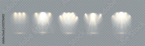 Vector Spotlights. Scene. Light Effects.