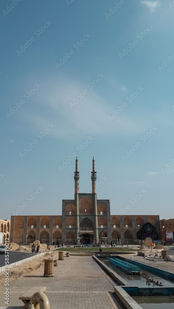 Fototapeta premium Yazd, IRAN - October 17th 2015 - Amir Chakhmagh Historical Mosque