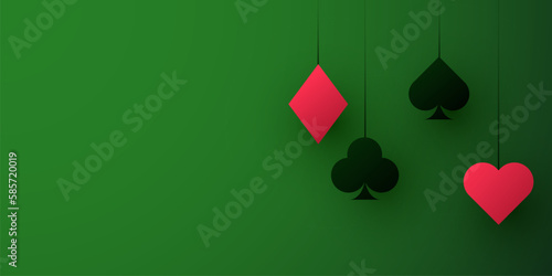Casino background with card suit symbols. Vector illustration