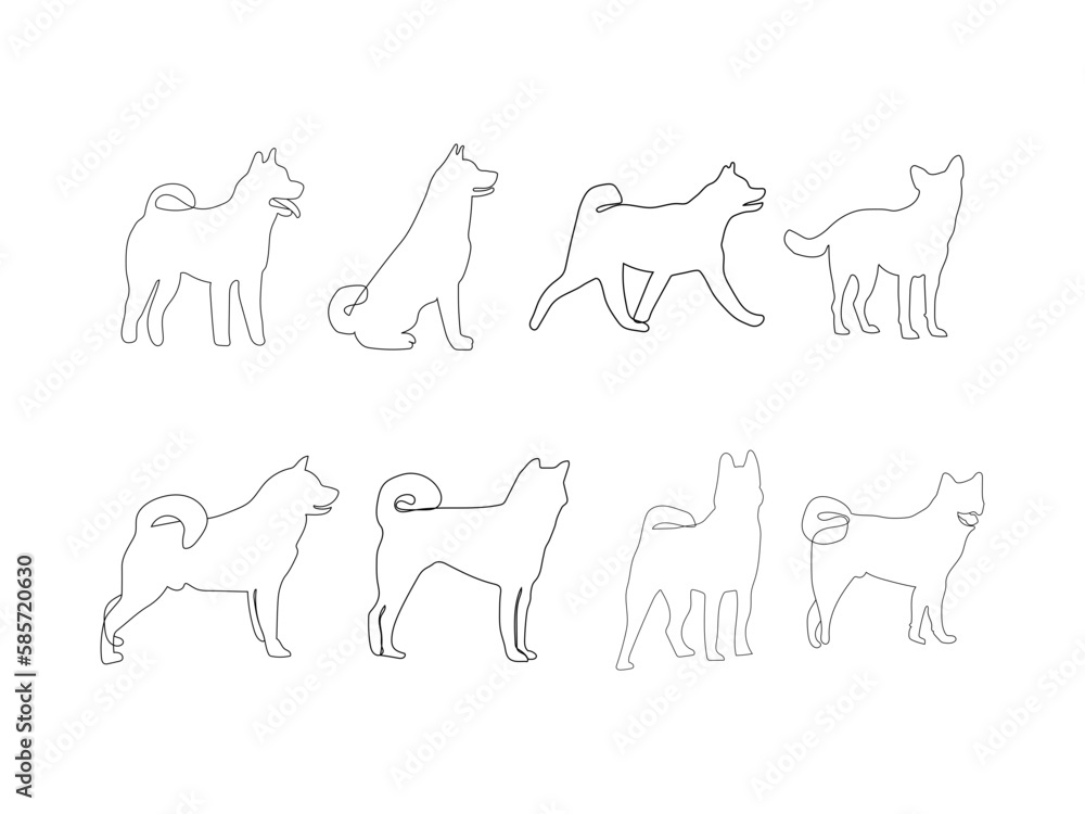 dog silhouette set vector design and illustration. dog silhouette set vector art, icons, and vector outline.