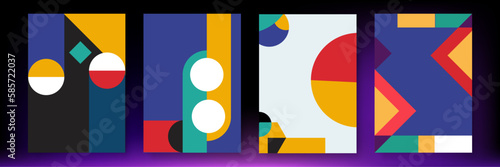 Vector abstract modern geometric shapes background