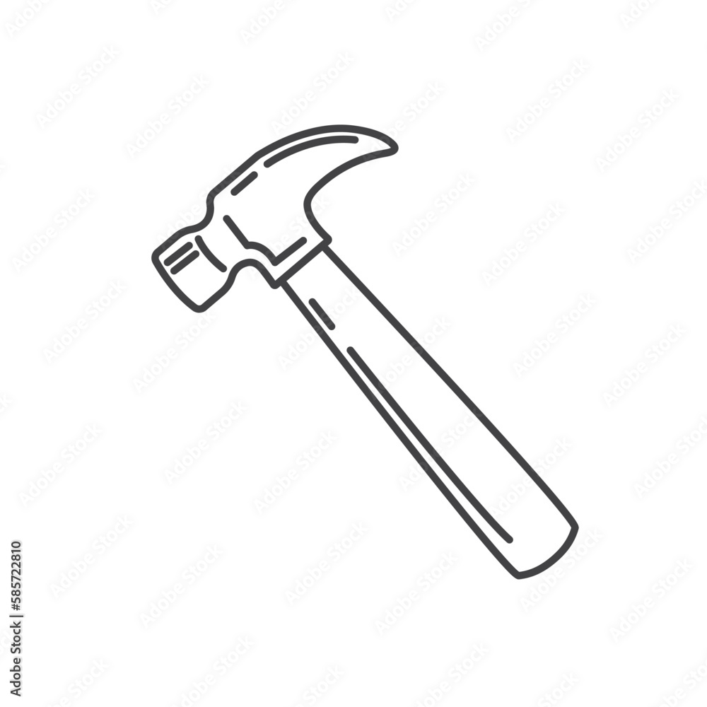 hammer tool line icon vector element design template hammer tool line icon vector element design template