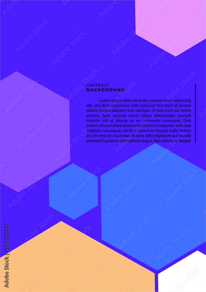 Fototapeta premium Vector flat mosaic poster abstract background shapes geometric