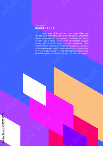 Vector colorful geometric background poster template