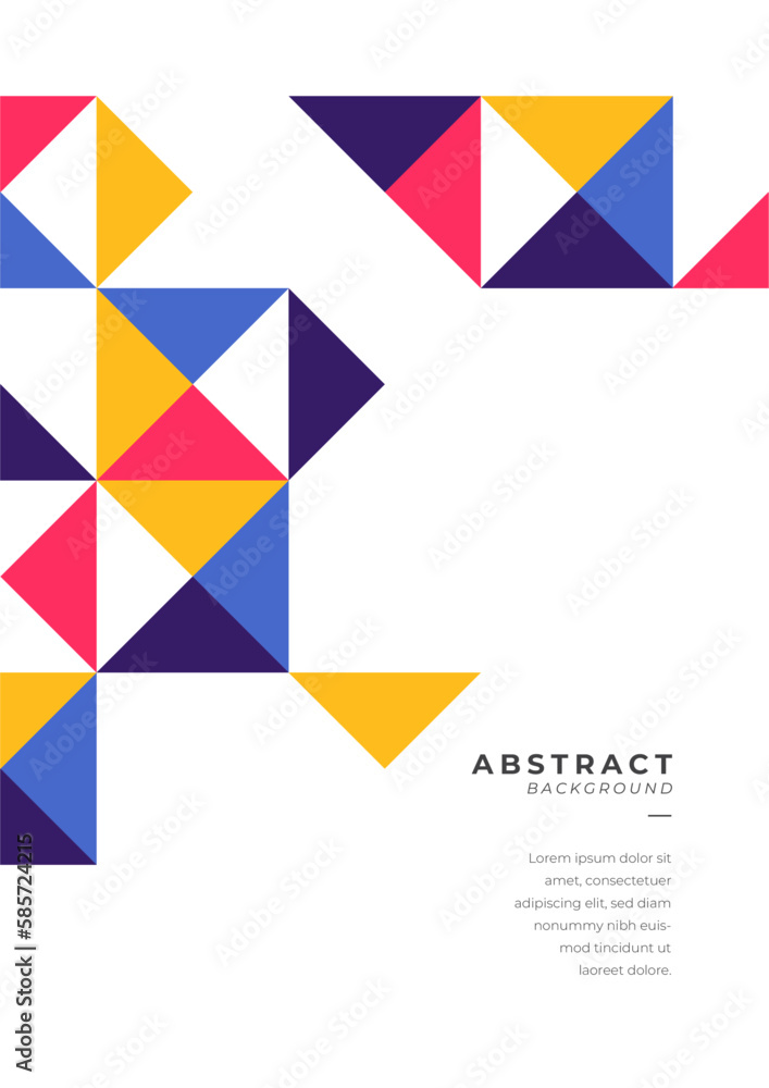 Vector colorful geometric background poster template