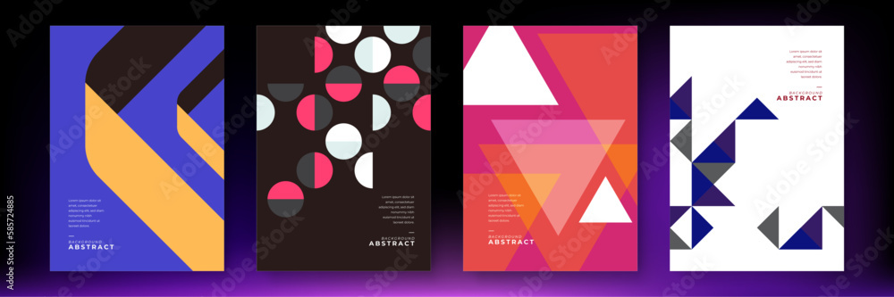 Vector poster background design template with abstract geometric