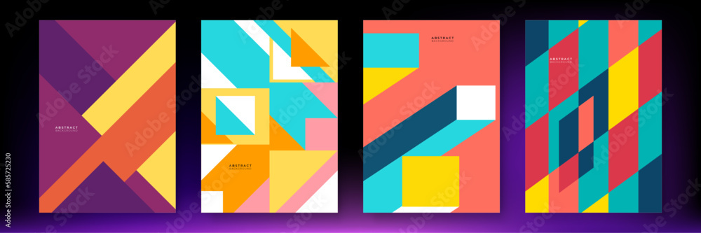 Vector abstract modern geometric shapes background