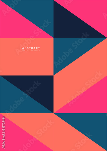 Vector poster background template with geometric designs vector