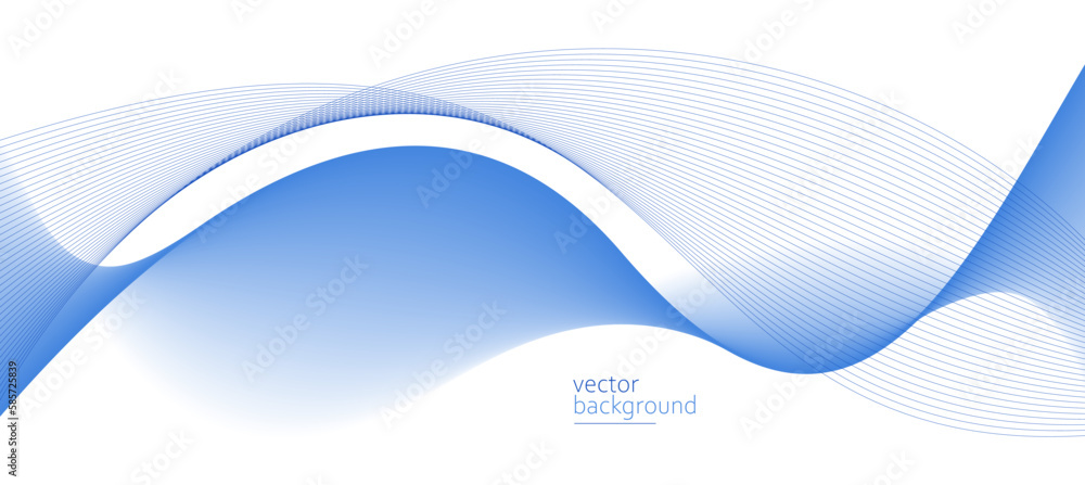 Curve shape flow vector abstract background in light blue gradient, dynamic and speed concept, futuristic technology or motion art. Curve shape flow vector abstract background in light blue gradient, dynamic and speed concept, futuristic technology or motion art.