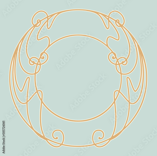 round art nouveau pattern