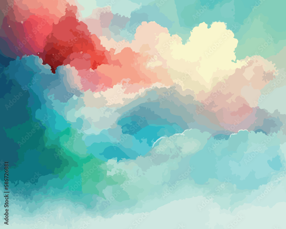 Obraz premium watercolor paint background design with colorful orange pink borders and bright center, watercolor bleed and fringe with vibrant distressed grunge texture