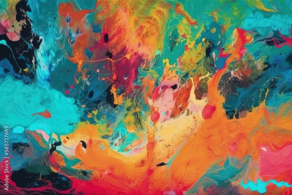 colorful abstract painting. Generative AI