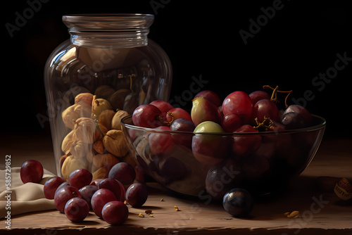 still life with grapes