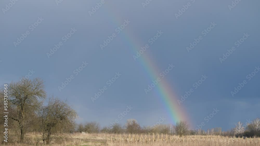 The rainbow is a beautiful natural phenomenon.
The image of a rainbow is never stable. Its dynamism is associated with the movement of rain masses and their location relative to the Sun and the obser The rainbow is a beautiful natural phenomenon.
The image of a rainbow is never stable. Its dynamism is associated with the movement of rain masses and their location relative to the Sun and the obser