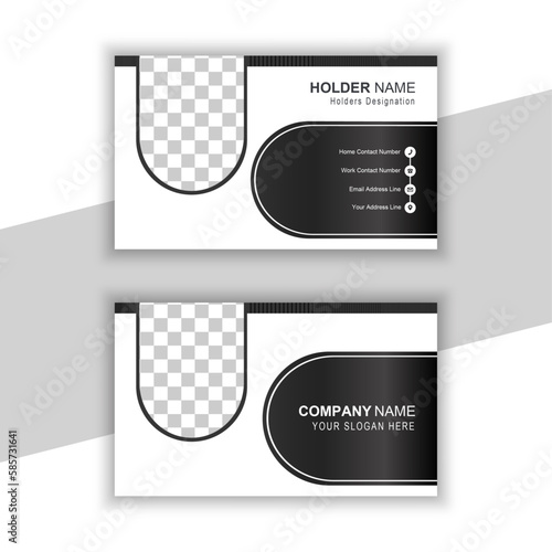 Interesting gradient of black in white. Simple and elegant business card design.