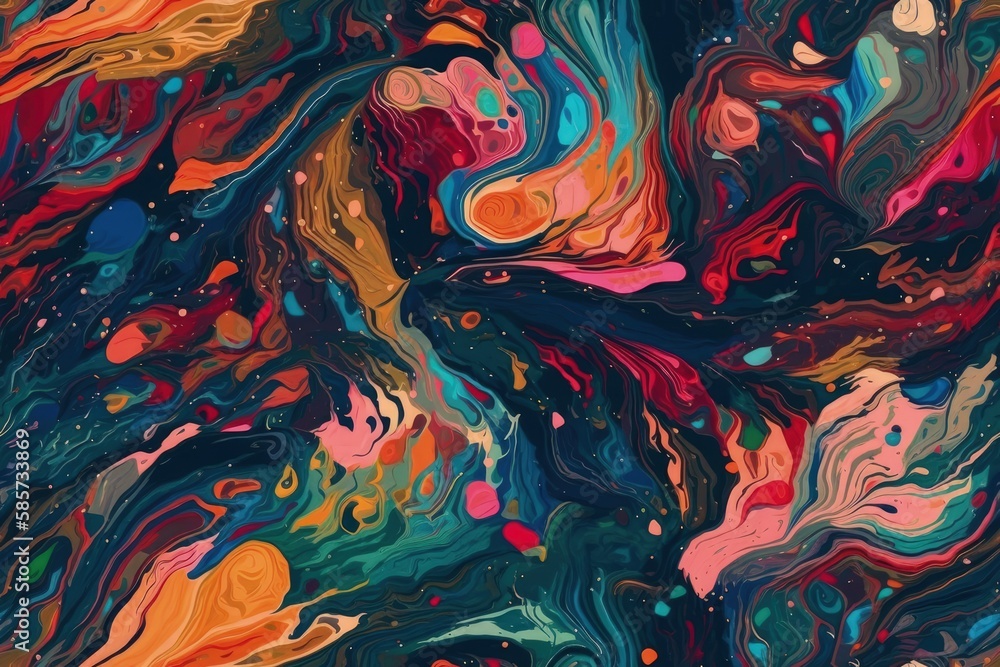 vibrant and colorful abstract background. Generative AI