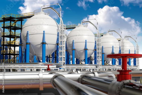 Pipes on territory of plant...
