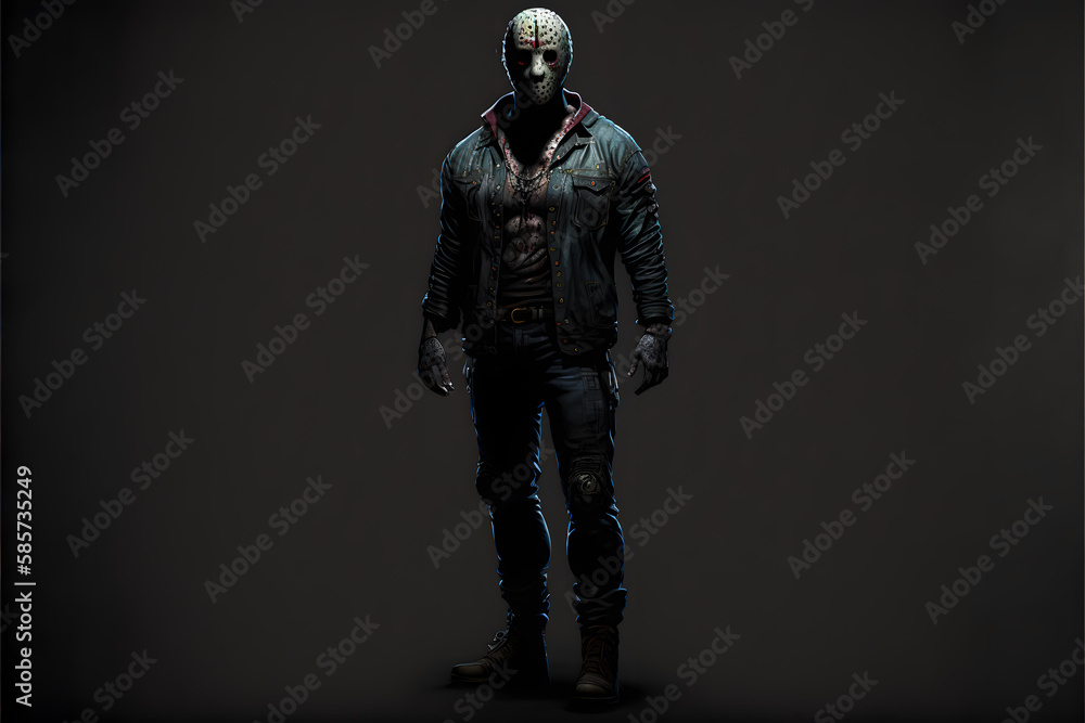 Masked maniac created with generative AI technology Masked maniac created with generative AI technology