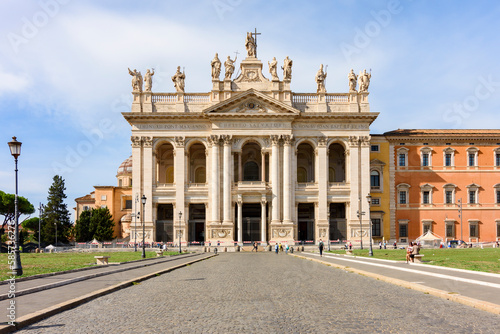 Lateran basilica  Archbasilica cathedral of Most Holy Savior and of Saints John Baptist and John Evangelist in the Lateran  in Rome  Italy