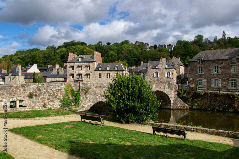Bridge over the river in the port of Dinan