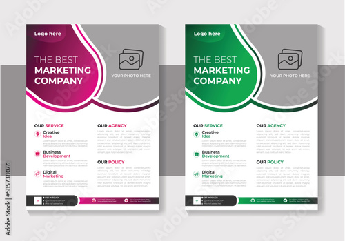 design template, a bundle of 2 flyer template, modern template, and modern design, perfect for creative professional business