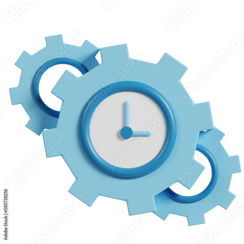 time setting in file management, folder management 3d icon