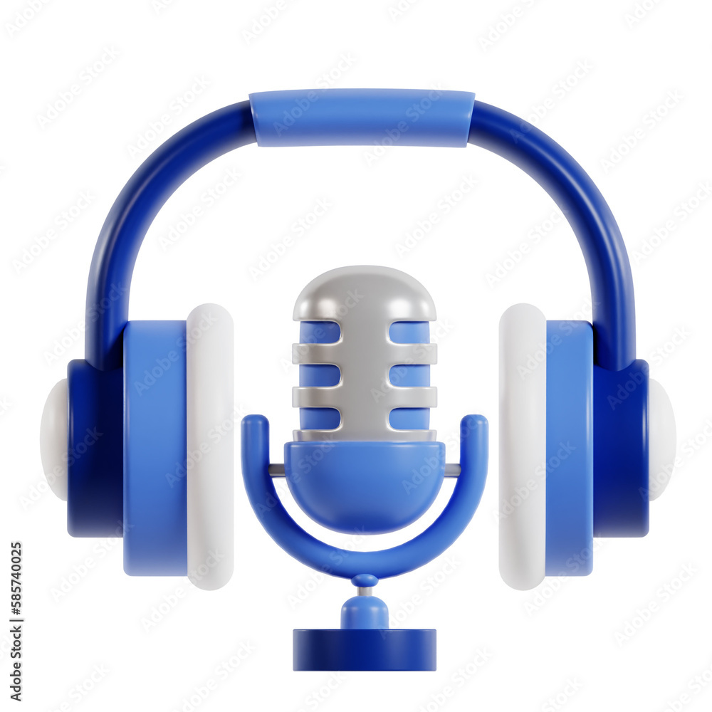 podcast 3d media illustration podcast 3d media illustration