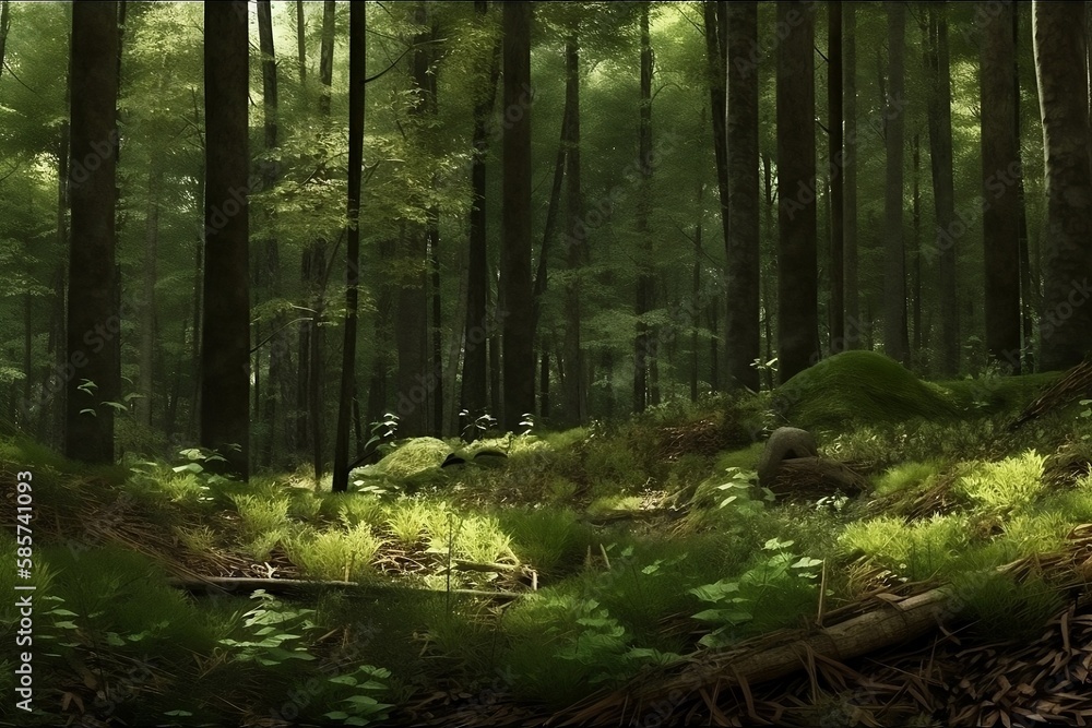 Forest Floor - Low-Angle Shot of a Majestic Woodland Forest Floor - Low-Angle Shot of a Majestic Woodland