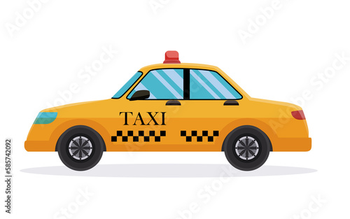 yellow Taxi car. service transport