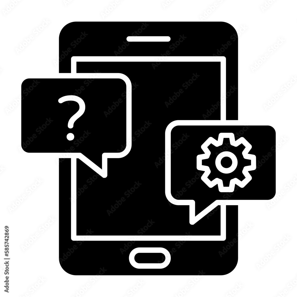 Support Message Glyph Icon Support Message Glyph Icon