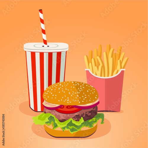 fast food vector illustration