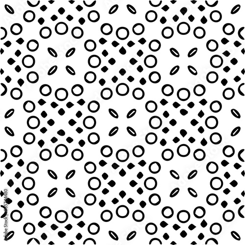 Grunge background with abstract shapes. Black and white texture. Seamless monochrome repeating pattern for web page, textures, card, poster, fabric, textile.