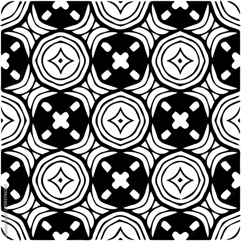 Background with abstract shapes. Black and white texture. Seamless monochrome repeating pattern for web page, textures, card, poster, fabric, textile. Background with abstract shapes. Black and white texture. Seamless monochrome repeating pattern for web page, textures, card, poster, fabric, textile.