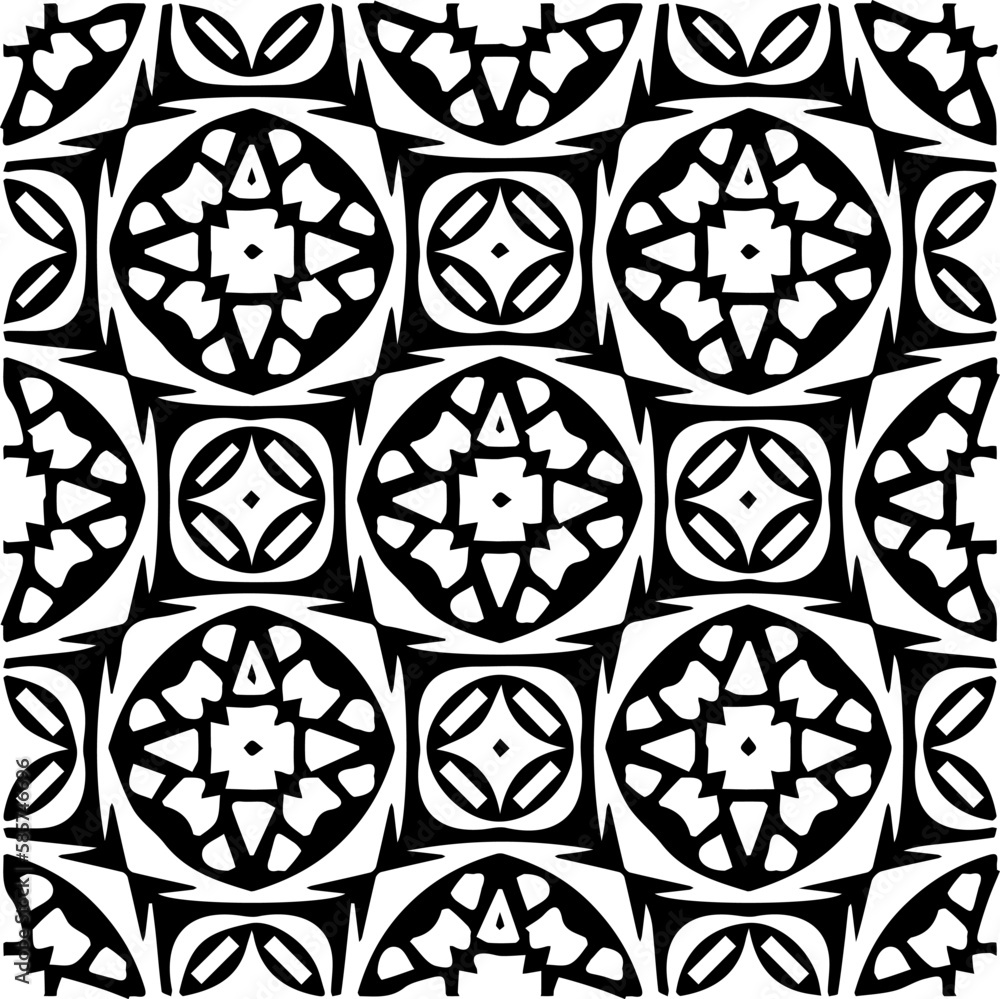 Background with abstract shapes. Black and white texture. Seamless monochrome repeating pattern for decor, fabric, cloth. Background with abstract shapes. Black and white texture. Seamless monochrome repeating pattern for decor, fabric, cloth.