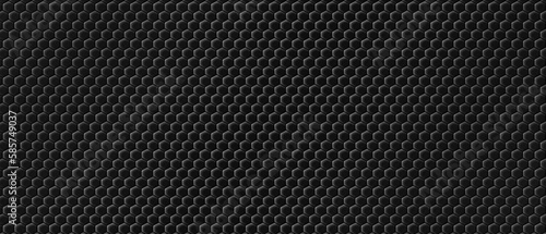 Wallpaper Mural Black fabric fiber hexagon pattern as decoration on the wall and background Torontodigital.ca