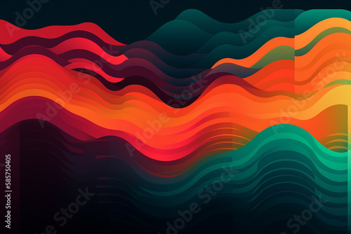 Vibrant Abstract Background. An abstract background illustration featuring vibrant colors and geometric shapes. Ai generated