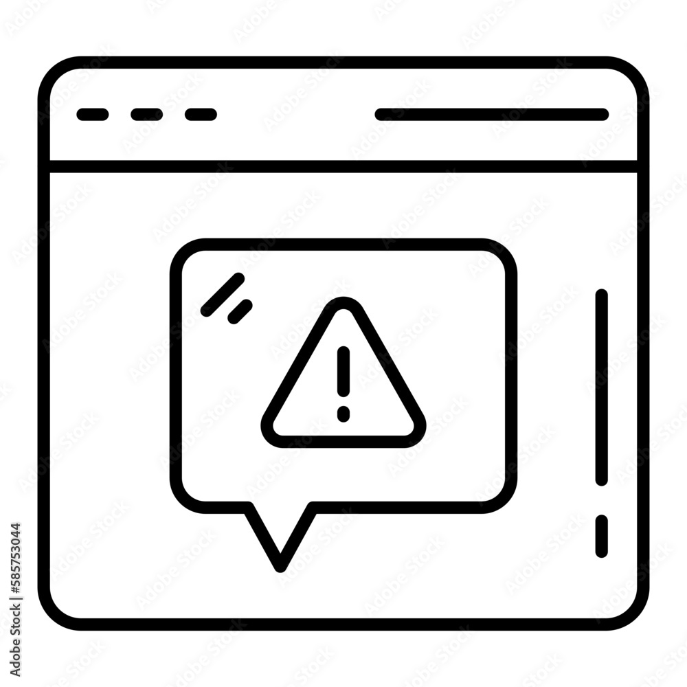 Message Warning Outline Icon Message Warning Outline Icon