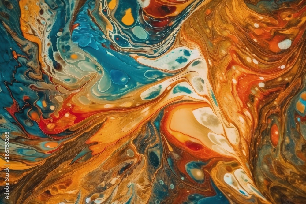 colorful abstract painting with intricate details and textures. Generative AI colorful abstract painting with intricate details and textures. Generative AI
