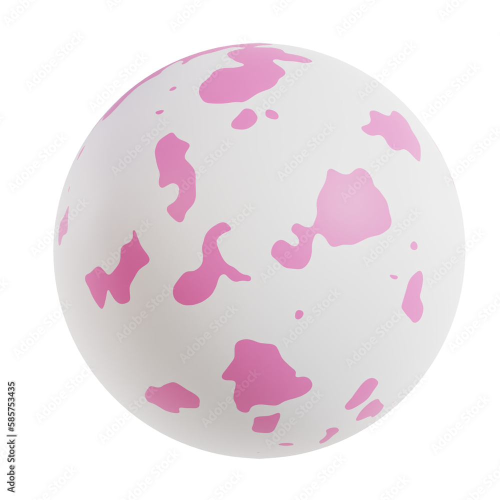 pink pattern sphere on white background pink pattern sphere on white background