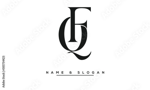 QF,  FQ,  Q,  F  Abstract  Letters  Logo  Monogram photo