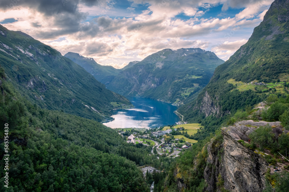 View over the fjord of Geiranger, Norway View over the fjord of Geiranger, Norway