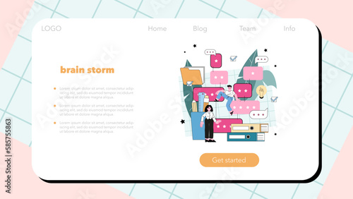 Idea web banner or landing page. Creative innovations or solutions