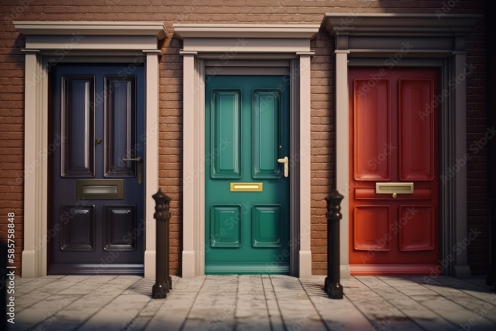 Entrance to the house. Generative ai Entrance to the house. Generative ai