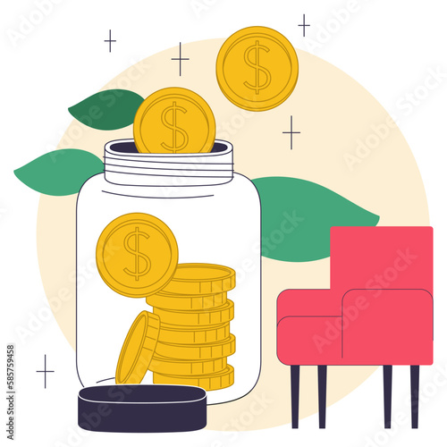 Passive income. Making money on investments, online business or services