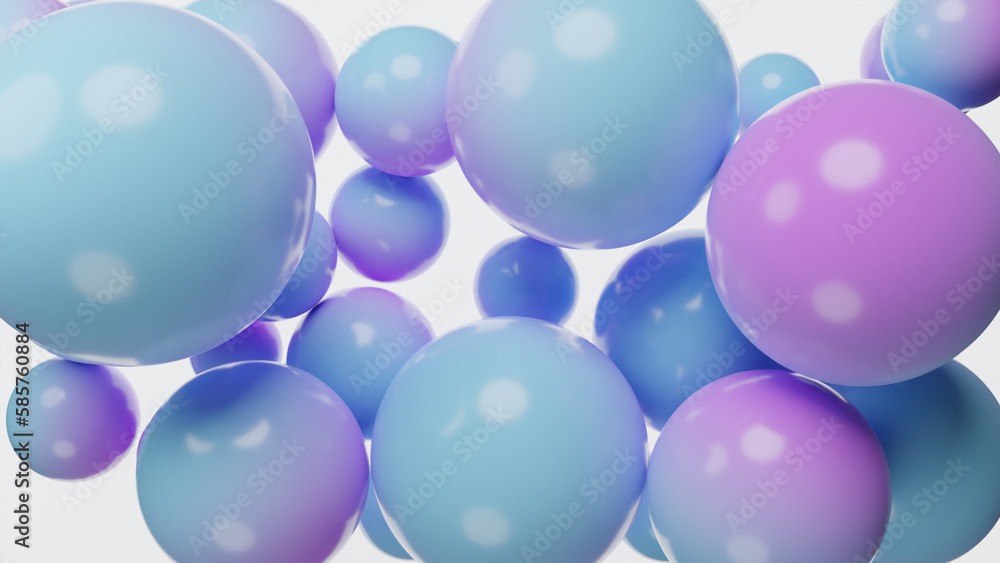 Floating gradient balloons on a white background Floating gradient balloons on a white background
